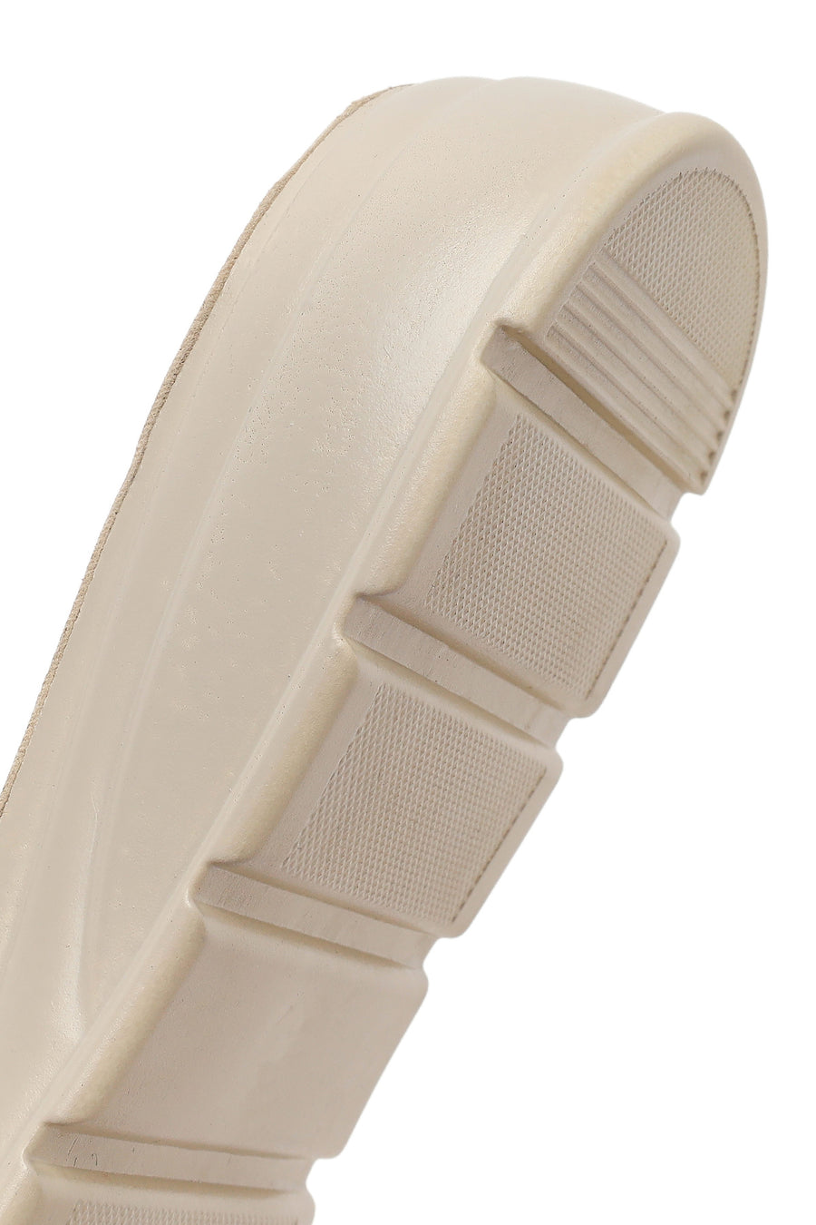 Women's Beige Thick-Soled Knitted Fabric Slippers