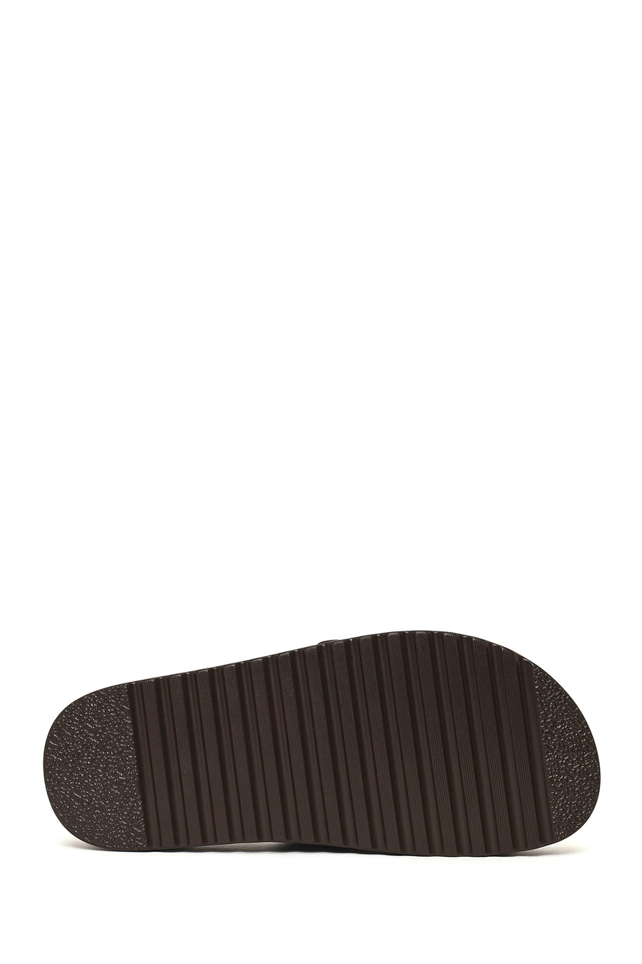 Woman Brown Patterned Thick-Soled Slippers