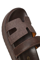 Woman Brown Strappy Thick-Soled Slipper | Derimod