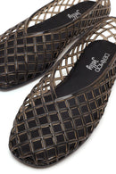 Women's Black Jelly Ballerina | Derimod