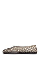 Women's Black Jelly Ballerina | Derimod