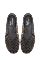 Women's Black Jelly Ballerina | Derimod