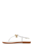 Woman White Accessory Toe-Post Sandals | Derimod