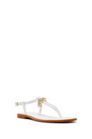 Woman White Accessory Toe-Post Sandals | Derimod