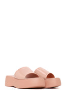 Woman Beige Thick-Soled Jelly Slippers | Derimod