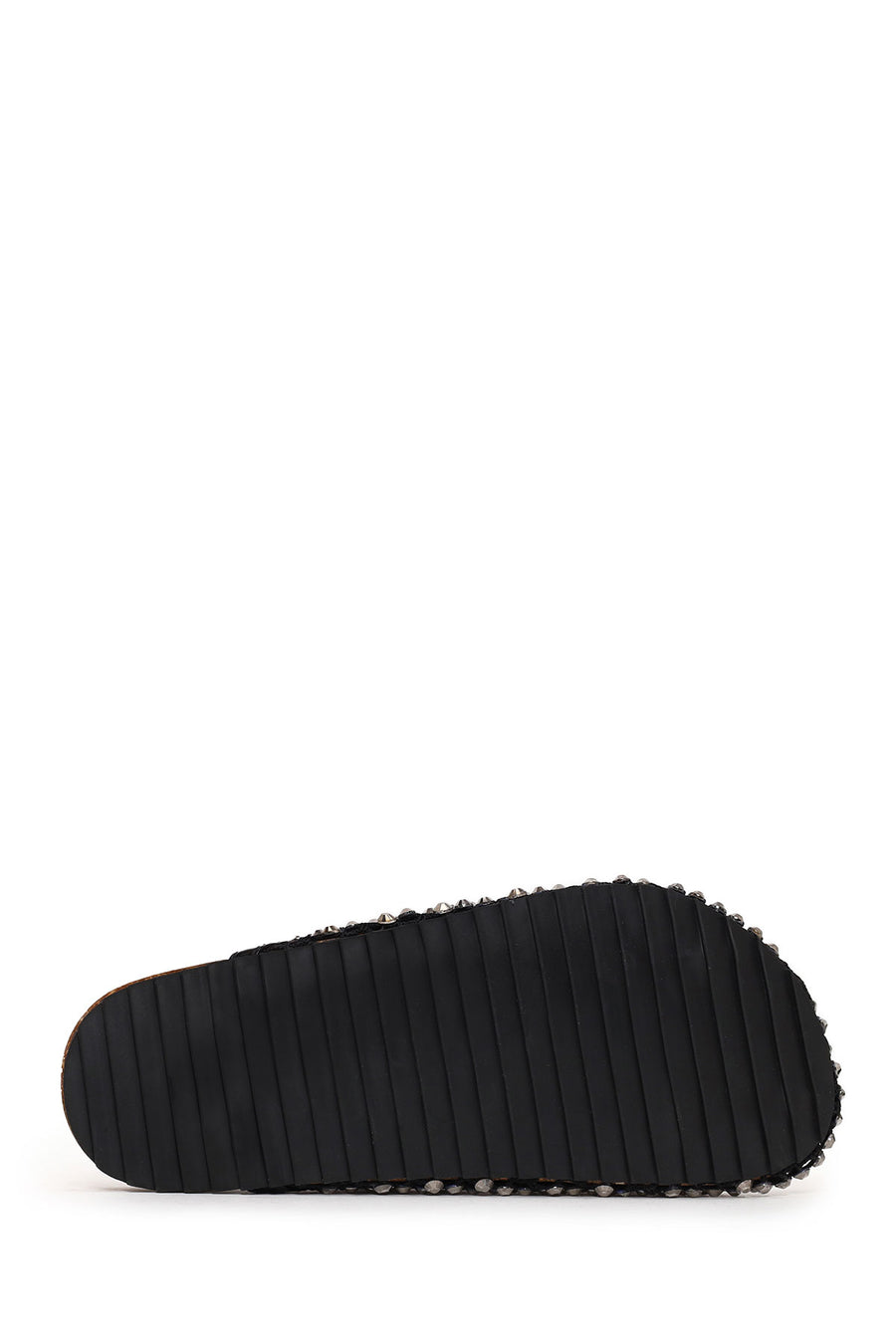 Woman Black Embellished Mule Slipper