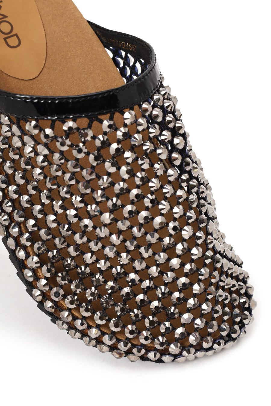 Woman Black Embellished Mule Slipper