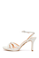 Woman White Ankle-Strap Buckle Thin-Heeled Sandal | Derimod