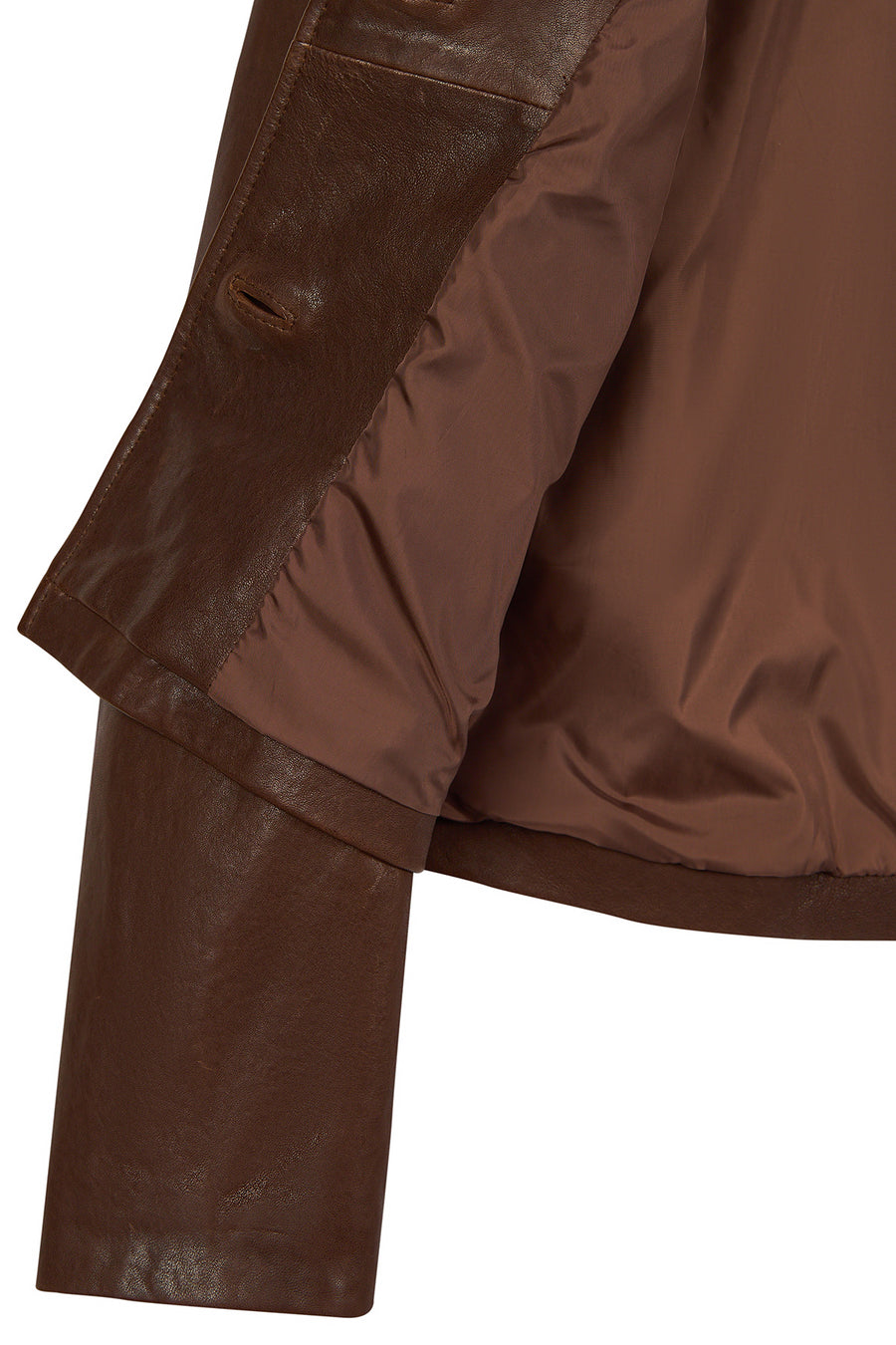 Jill Woman Brown Short Leather Jacket