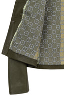 Madlen Kadın Yeşil Oversize Deri Ceket | Derimod