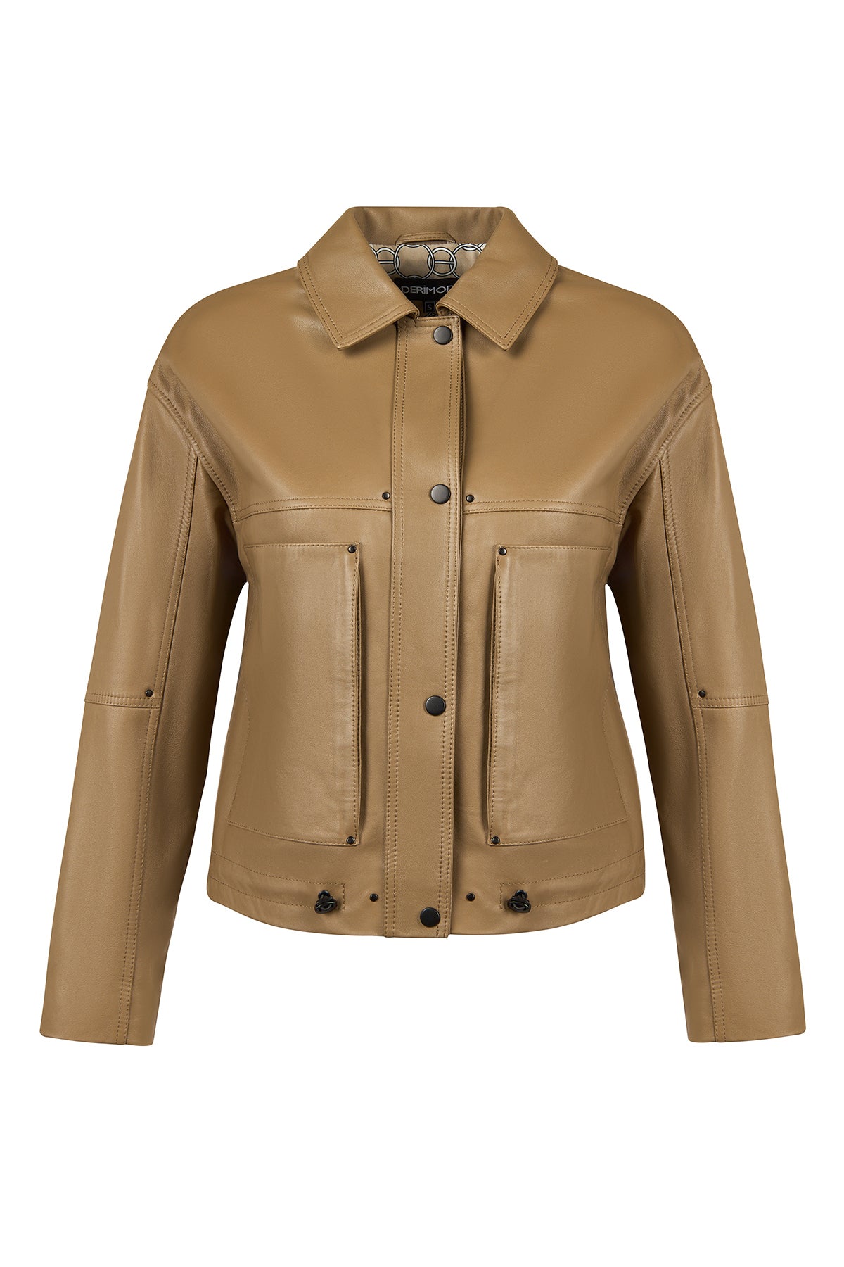 Madlen Woman Brown Oversize Leather Jacket 26SGD5633U4 | Derimod