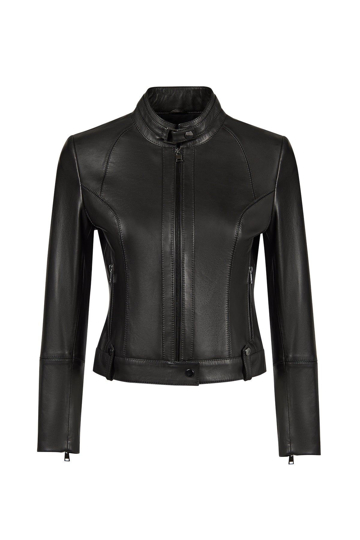 Maya Kadın Siyah Hakim Yaka Deri Ceket 26SGD5641U4 | Derimod