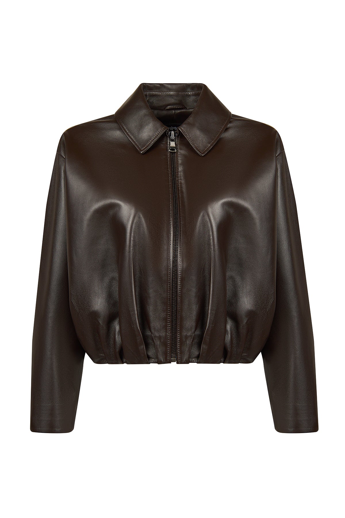 Como Woman Brown Oversize Leather Jacket 26SGD5645U6 | Derimod