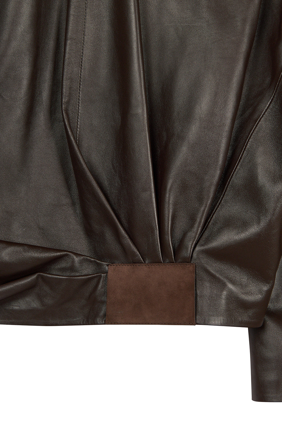 Como Woman Brown Oversize Leather Jacket