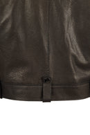 Torino Kadın Siyah Biker Oversize Deri Ceket | Derimod