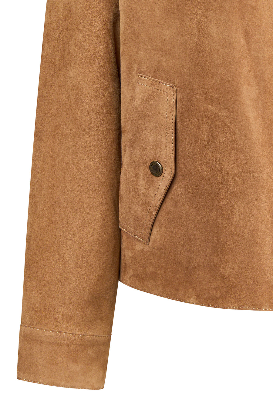 Sandiego Woman Camel Oversize Suede Jacket
