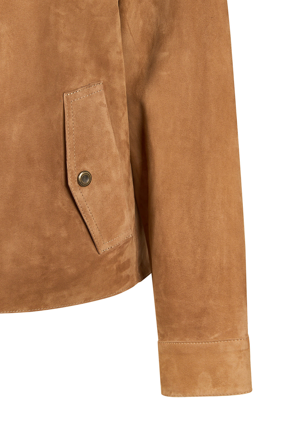 Sandiego Woman Camel Oversize Suede Jacket
