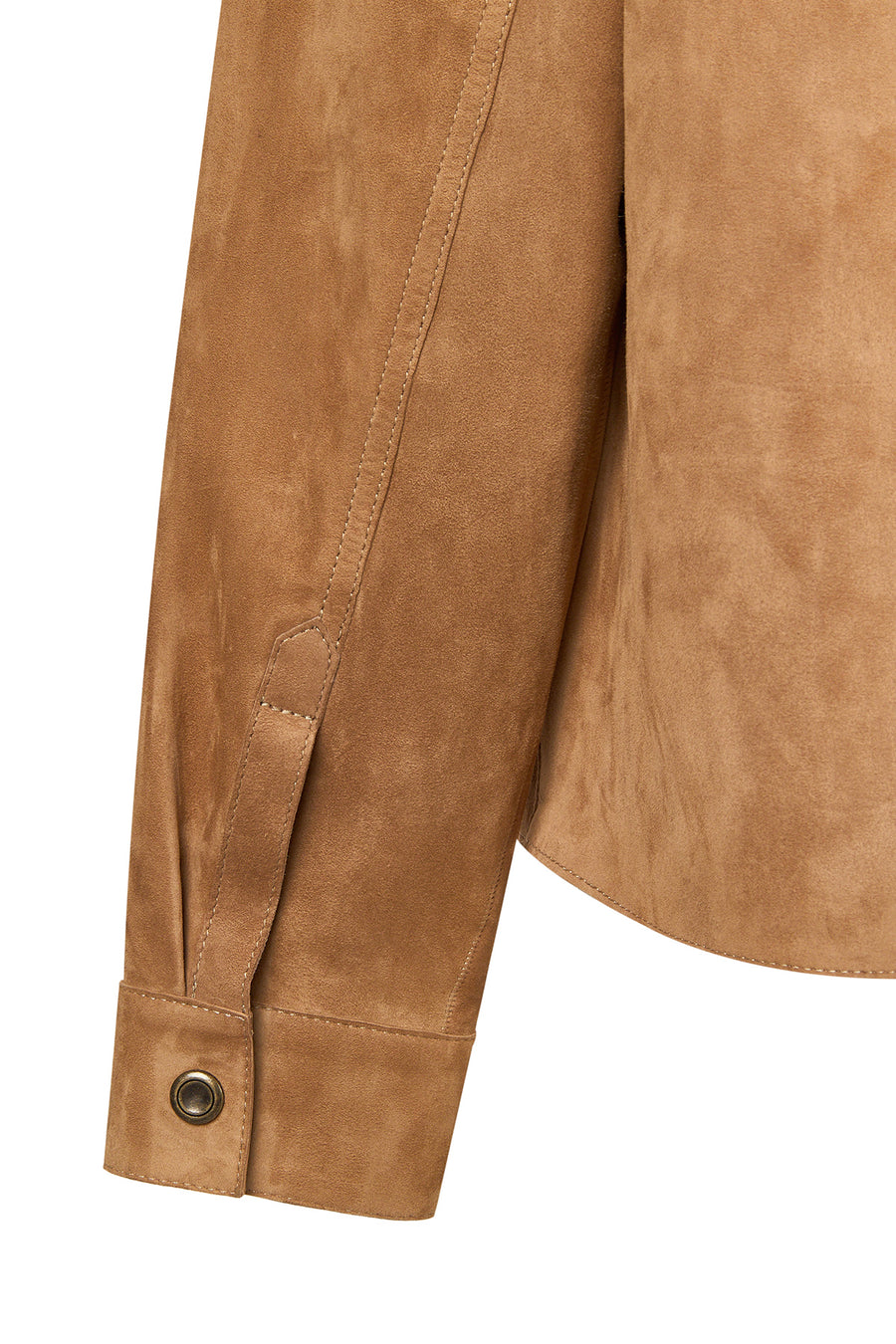 Sandiego Woman Camel Oversize Suede Jacket