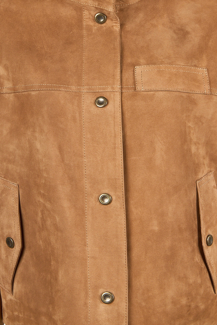 Sandiego Woman Camel Oversize Suede Jacket
