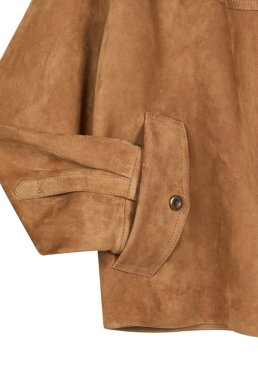 Sandiego Woman Camel Oversize Suede Jacket