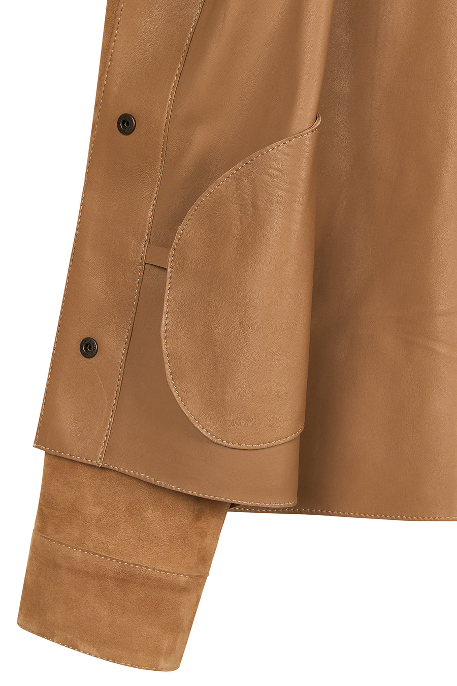 Sandiego Woman Camel Oversize Suede Jacket