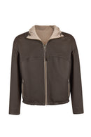 Arlin Woman Brown Reversible Oversized Leather Jacket | Derimod