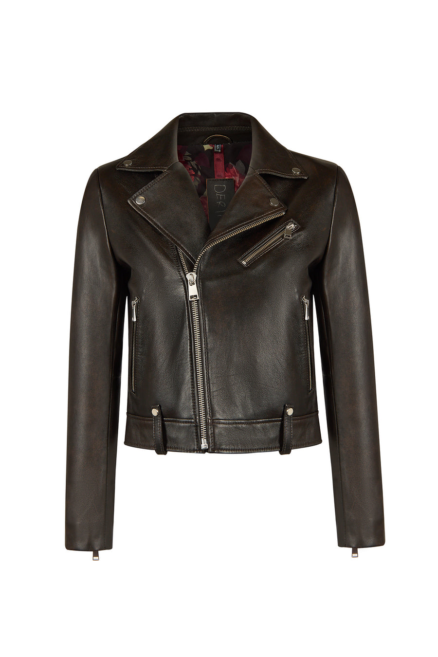 Newyork Kadın Bronz Biker Deri Ceket 26SGD5682R4 | Derimod