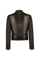 Newyork Kadın Bronz Biker Deri Ceket | Derimod