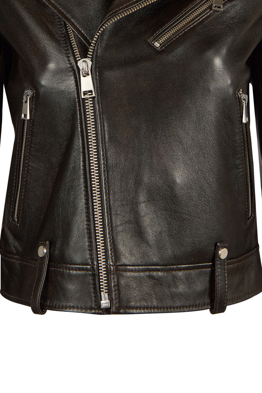 Newyork Kadın Bronz Biker Deri Ceket