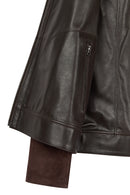 Clint Erkek Kahverengi Hakim Yaka Çift Tarflı Süet Deri Ceket | Derimod