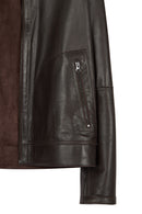 Clint Erkek Kahverengi Hakim Yaka Çift Tarflı Süet Deri Ceket | Derimod