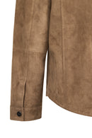 Kroos Erkek Vizon Süet Deri Gömlek Ceket | Derimod