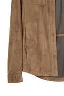 Kroos Erkek Vizon Süet Deri Gömlek Ceket | Derimod