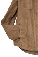 Kroos Erkek Vizon Süet Deri Gömlek Ceket | Derimod