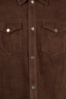 Martinez Male Brown Suede Leather Shirt Jacket | Derimod