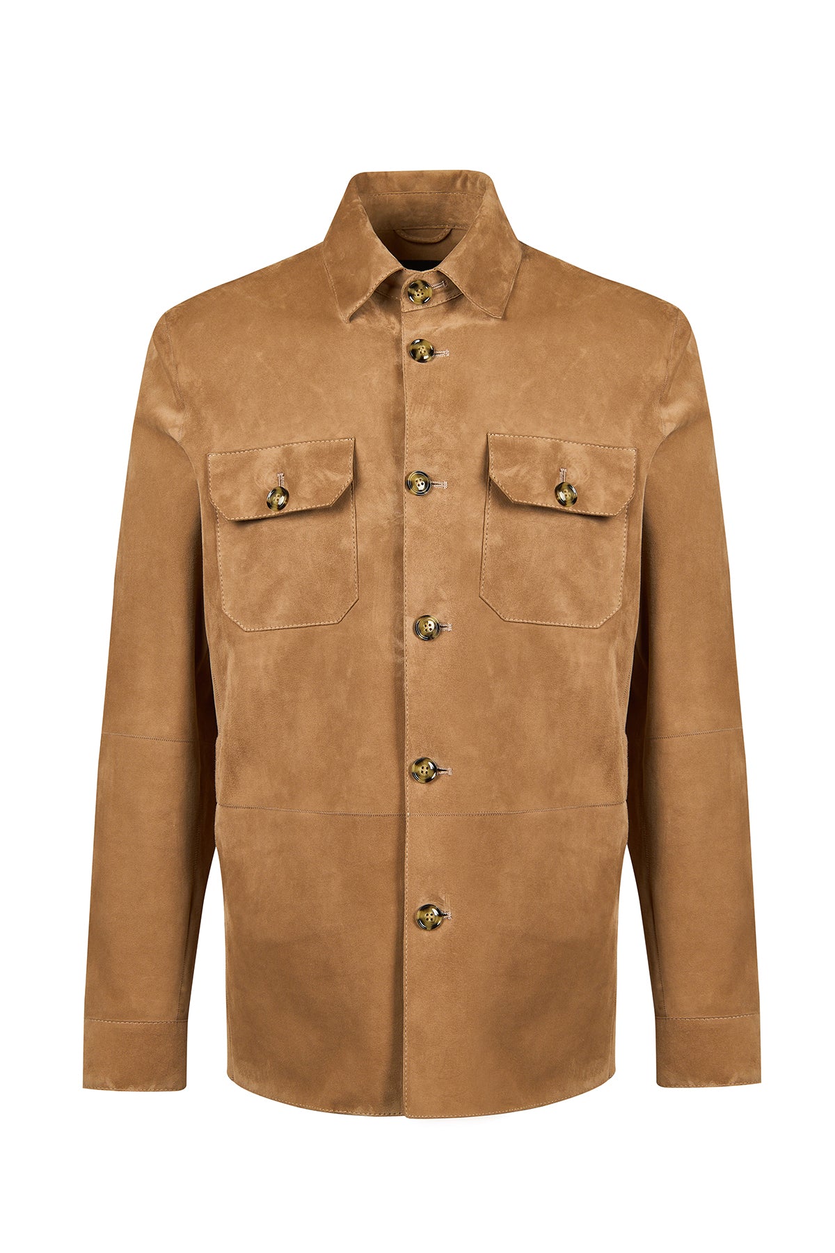 Osimhen Erkek Bej Süet Deri Gömlek 26SGD657710 | Derimod