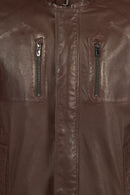 Dybala Erkek Kahverengi Hakim Yaka Deri Ceket | Derimod