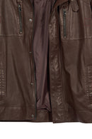 Dybala Erkek Kahverengi Hakim Yaka Deri Ceket | Derimod