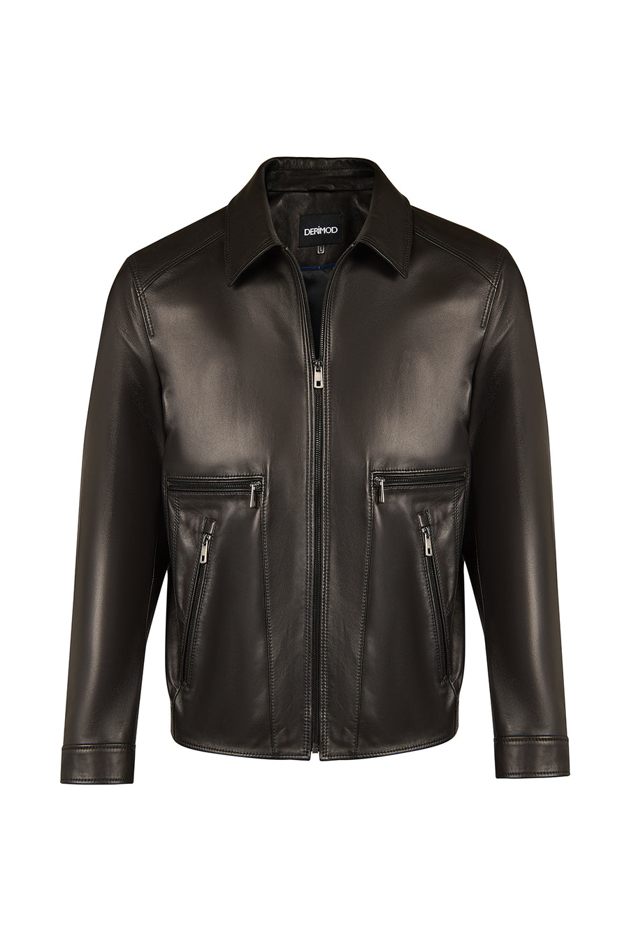 Amrabat Male Black Leather Jacket