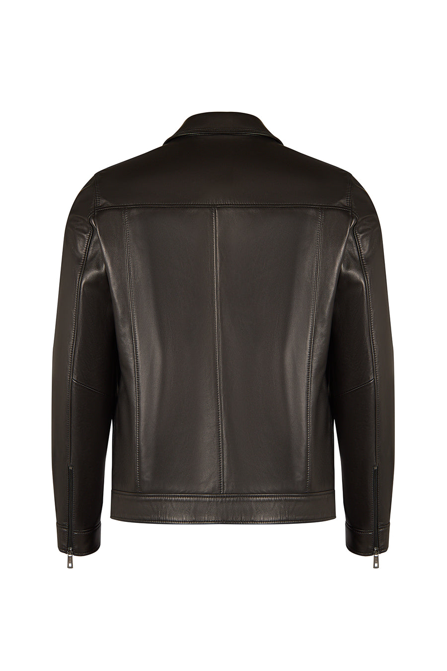 Amrabat Male Black Leather Jacket