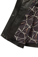 Rebecca-X Woman Black Notched Collar Leather Jacket | Derimod