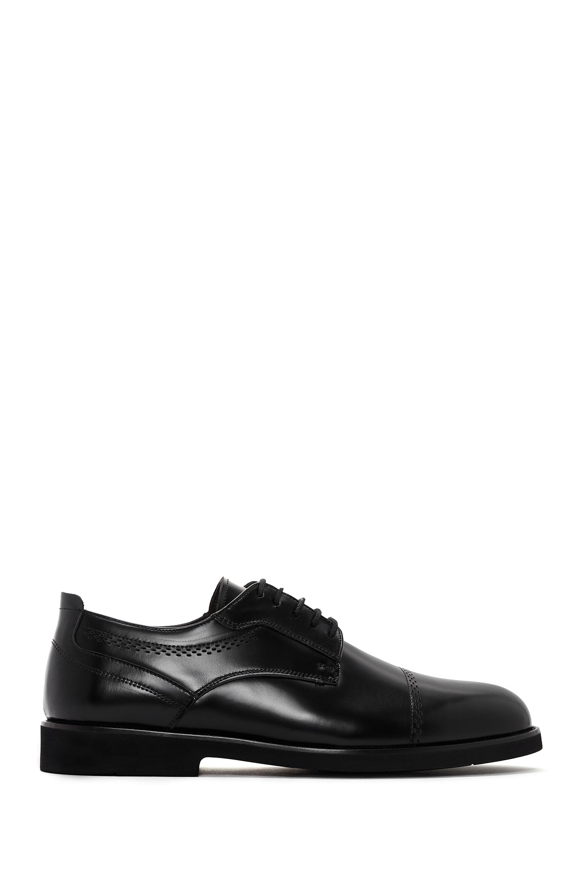 Men's Black Laced Leather Classic Shoes 25SFD670722 | Derimod