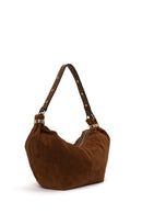 Woman Camel Suede Shoulder Bag | Derimod