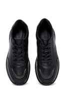 Men's Black Lace-up Leather Sneaker | Derimod