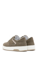 Men's Khaki Nubuck Leather Sneaker | Derimod