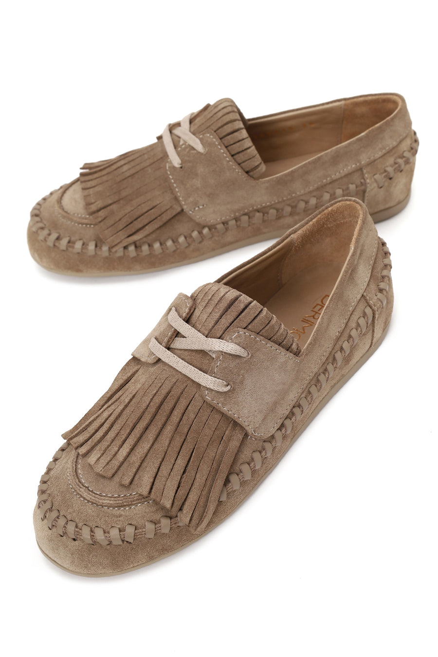 Woman Mink Tasselled Suede Loafer