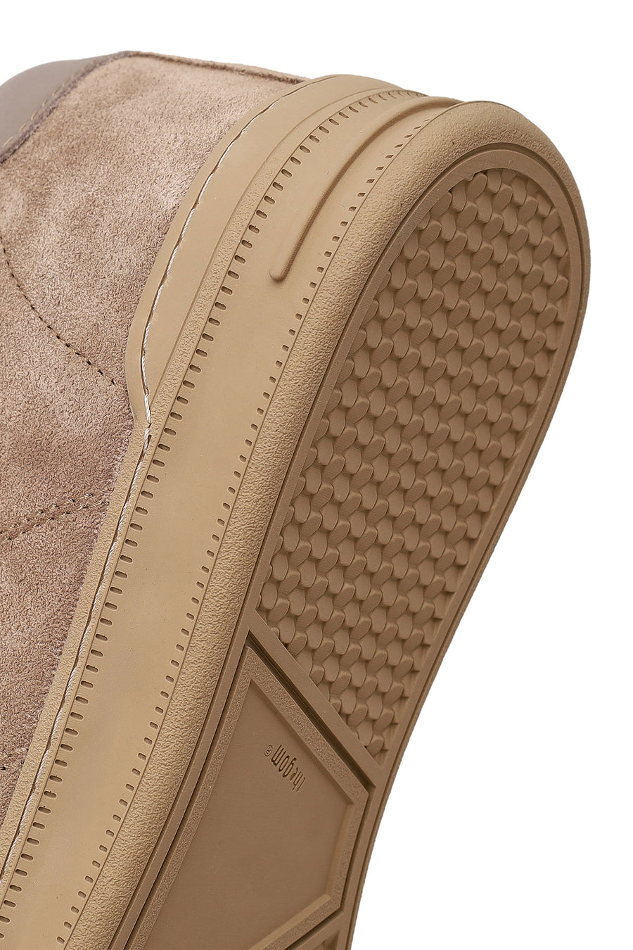 Erkek Bej Bağcıklı Süet Deri Sneaker