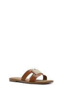 Women's Tan Accessory Slippers | Derimod