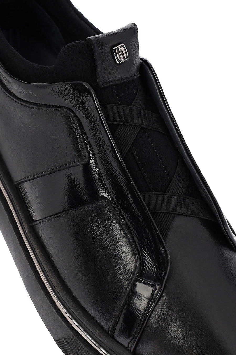 Male Black Leather Sneakers