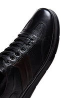 Men's Black Leather Sneaker | Derimod